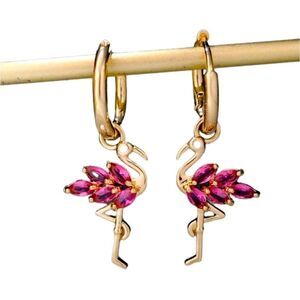Rhinestone Flamingo Earrings 🦩🦩